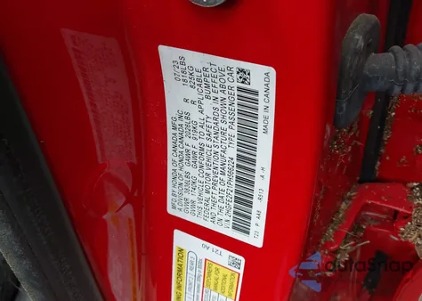 2023 Honda Civic Lx из США, поврежденный, VIN 2HGFE2F21PH566224